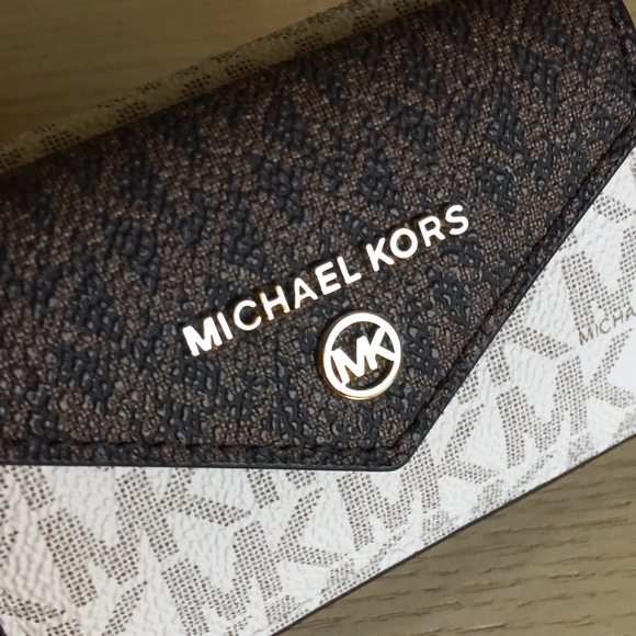 Michael Kors Chocolate Multi Small Trifold Wallet - Picture 5 of 10